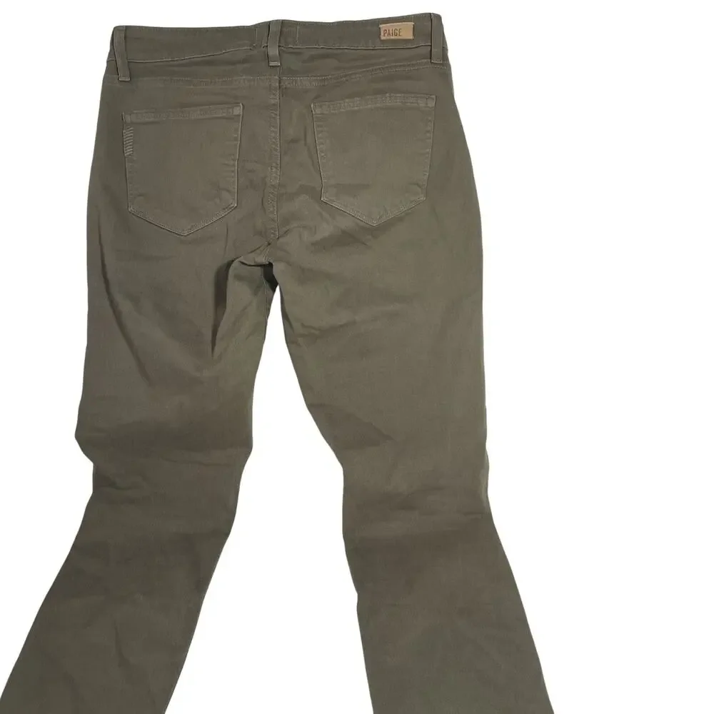 Paige Verdugo Ankle Jeans Sahara Green Size 28